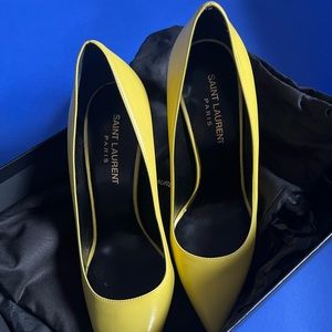 Brand New YSL Citron Seta Calf Heel size 37.5